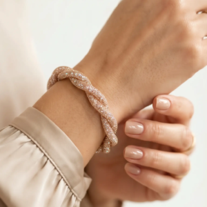 Golden weave bracelet model 6049